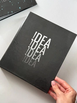 Книга для записи рецептов на кольцах "Idea черная" на 160 рецептов с возможностью добавления страниц