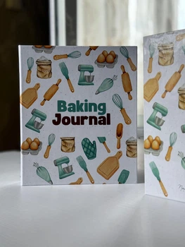 Книга для записи рецептов на кольцах "Baking journal" на 80 рецептов с возможностью добавления страниц