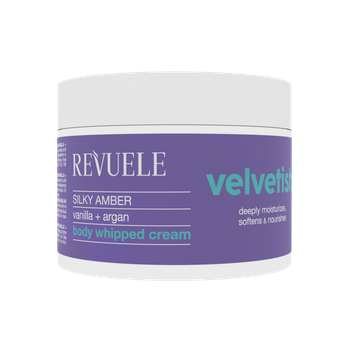 Крем для тіла Revuele Velvetish Ніжний зволожуючий Silky Amber з ваніллю та арганою 300 мл