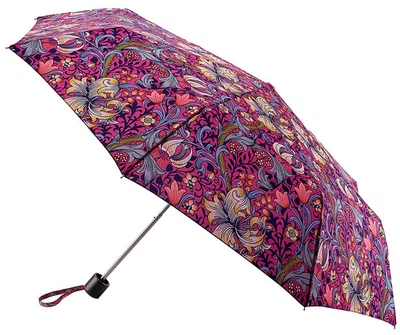 Женская складная парасолька Fulton Morris & Co. Minilite-2 UV Golden Lily Pink компактный зонт с защитой от UV 51959