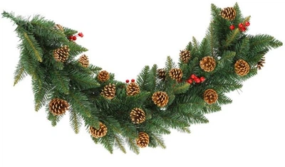 Girlanda Kadax z szyszkami świąteczna choinkowa 115 cm Zielona (5903699447093)