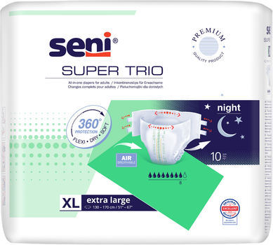 Підгузки для дорослих Seni Super Trio Extra Large 10 шт (5900516803490)