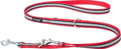 Регульований повідець Amiplay Shine 6 в 1 L 100 - 200 см Червоний (5906160226845)