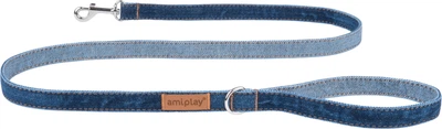 Smycz Amiplay Denim S 140 cm Granatowa (5907563271333)