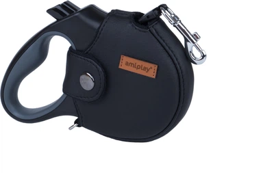Smycz automatyczna Amiplay Infini z obudową New York S 3 m Czarna (5907563271784)