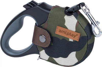 Smycz automatyczna Amiplay Infini z obudową Adventure L 5 m Moro (5907563272187)