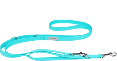 Регульований повідець Amiplay Samba 7 в 1 XL 100 - 200 см Бірюзовий (5907563278202)