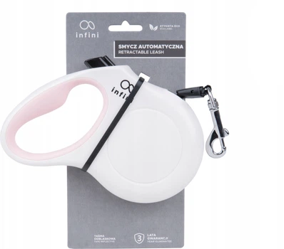 Smycz automatyczna Amiplay Infini Freedom L 5 m Biała (5907563279544)