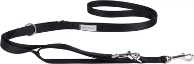 Smycz regulowana Amiplay Samba 7 w 1 XL 100 - 200 cm Czarna (5907563280083)