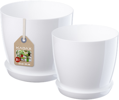 Набір квіткових горщиків з підставкою Kadax K8166 23см +28см