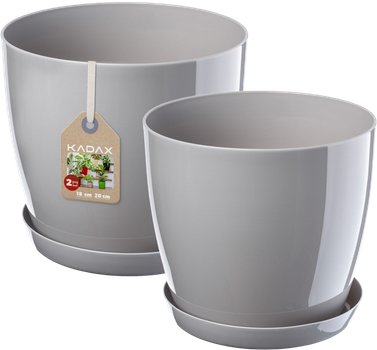 Набір квіткових горщиків з підставкою Kadax K8168 23см +28см