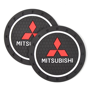 Килимки в подстаканник антиковзающие Mitsubishi 7см 2шт