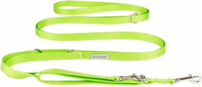 Регульований повідець Amiplay Samba 8 в 1 L 200 - 400 см Зелений (5907563301504)