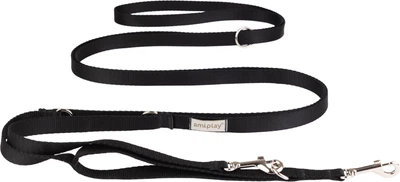 Smycz regulowana Amiplay Samba 8 w 1 XL 200 - 400 cm Czarna (5907563301627)