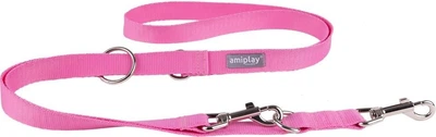 Регульований повідець Amiplay Popular 6 в 1 XL 100 - 200 см Рожевий (5907563314443)
