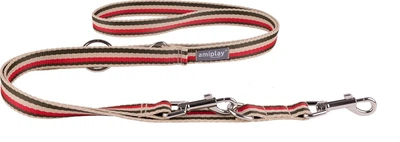 Регульований повідець Amiplay Popular 6 в 1 XL 100 - 200 см Смужки оливковий (5907563314467)