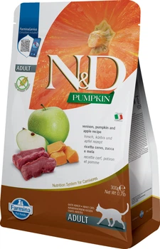 Сухой корм для кошек Farmina Cat N&D CAT PUMPKIN VENISON & APPLE ADULT с тыквой, олениной и яблоком 300 г (8010276035363)