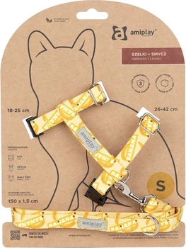 Szelka ze smyczą dla kotów Amiplay BeHappy S Banana (5907563304956)