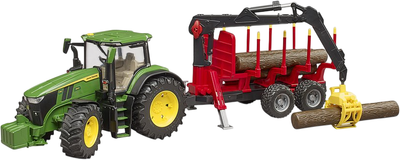 Ігровий набір Bruder Трактор John Deere 7R 350 із причепом-лісовозом із маніпулятором і колодами (3154_3)