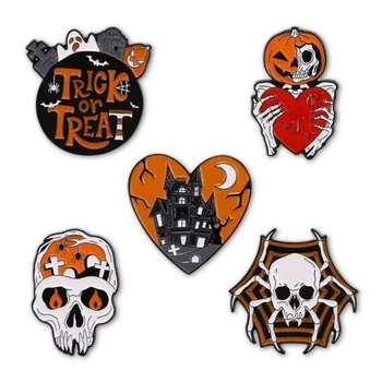 Комплект значків (пінів) BROCHE брошки біжутерія Halloween Series різнокольоровий BRGV114328