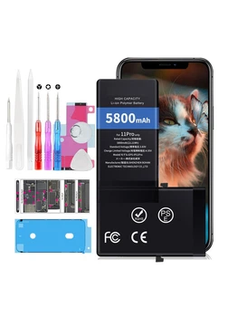 Усиленный аккумулятор для iPhone 11 Pro 5800 mAh с набором для установки комбинированный Amazon