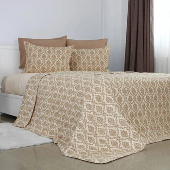 Евро покрывало 220*240 см с наволочками 50*70 см хлопковое гипоаллергенное Beige Fantasy ТЕП Бежевое (24810220240)