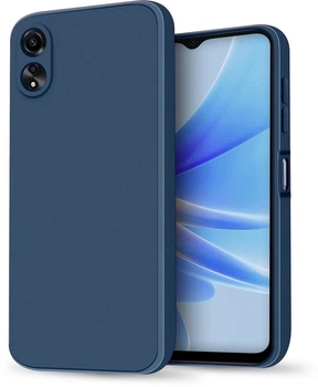 Силиконовый чехол HardCorner OPPO A17 / A17k (с микрофиброй) Blue (35399-28)
