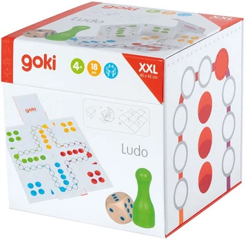 Настільна гра Goki XXL Ludo in Cube (англійське видання) (4013594566384)