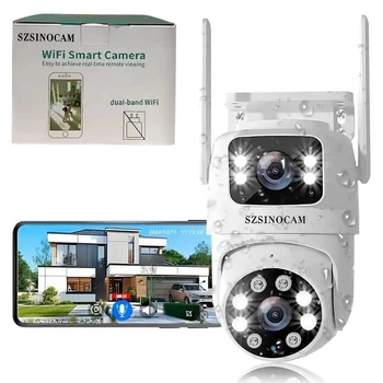 Беспроводная поворотная WiFi камера 6Мп + 6Мп SZSINOCAM TY-Q2 O-KAM Pro IP66 с режимом дня/ночи и датчиком движения