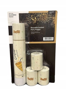 LIVARNO Home Party Popper – многоразовый конфетти-поппер с 3 сменными картриджами
