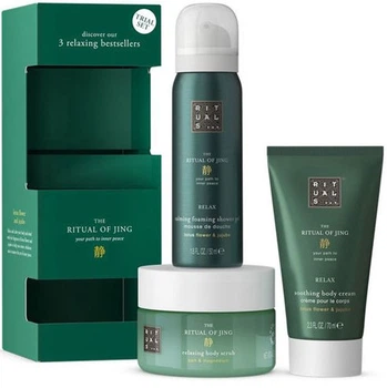 Zestaw Rituals The Ritual Of Jing Trial Set Żel–pianka pod prysznic 50 ml + Peeling do ciała 125 g + Krem do ciała 70 ml (8719134185256) (955555914606569) - Outlet