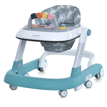 Ходунки дитячі ME 1163 MULTIWAY Mint зі світловими ефектами, музика, 6 шт колес, стопор Бірюзові