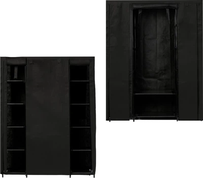 Szafa tekstylna KIK składana XXL Czarna (5903039742727)