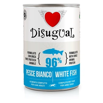 Влажный корм для собак Беззерновой Паштет из Белой Рыбы Disugual Dog MonoProtein 96% White Fish 400 г