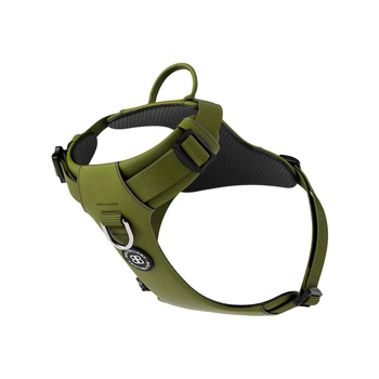 Шлея для собак с нагрудным кольцом и ручкой BullyBillows Lightweight Air Mesh Harness S: ОШ 31-46 см, ОГ 43-56 см Зеленый