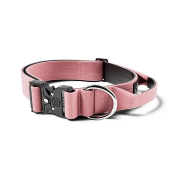 Тактический ошейник с ручкой для собак BullyBillows Combat Collar Handle 4 cm M: 40 мм, ОШ 43-58 см Розовый
