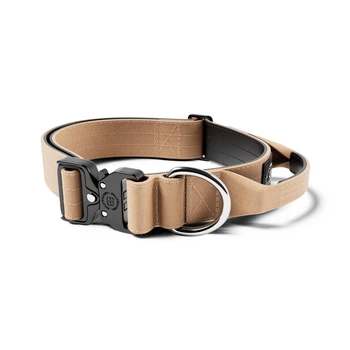 Тактический ошейник с ручкой для собак BullyBillows Combat Collar Handle 4 cm L: 40 мм, ОШ 48-66 см Бежевый