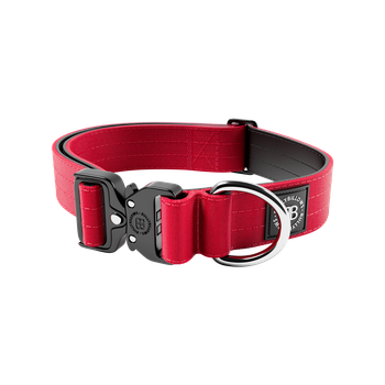 Тактический ошейник для собак BullyBillows Combat Collar No Handle 4 cm L: 40 мм, ОШ 43-72 см Красный
