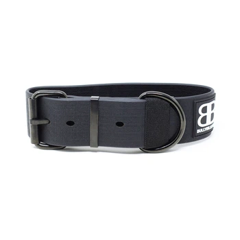 Біотановий класичний широкий нашийник для собак BullyBillows Billowthane Pin Collar 5 cm S: 50 мм, ОШ 35-43 см Чорний