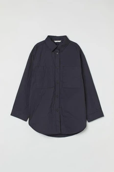 Куртка-сорочка жіноча H&M 202781-4 L(175/104) чорний (2027810005)