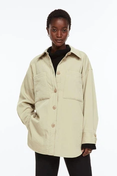 Куртка-сорочка жіноча H&M 202871-4 M(170/96) бежевий (2028710004)