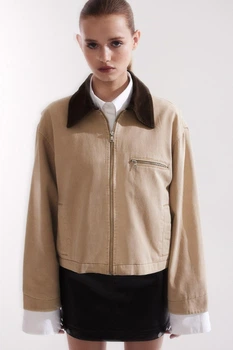 Куртка демісезонна жіноча H&M 210993-4 M(170/96) бежевий (2109930004)