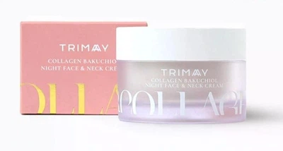 Ночной антивозрастной крем для лица и шеи с бакучиолом Trimay Collagen Bakuchiol Night Face Neck Cream 50 мл