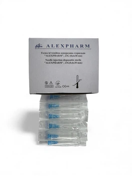 Игла инъекционная одноразовая стер. Alexpharm 23 G 0,6*30 мм 100 шт/уп