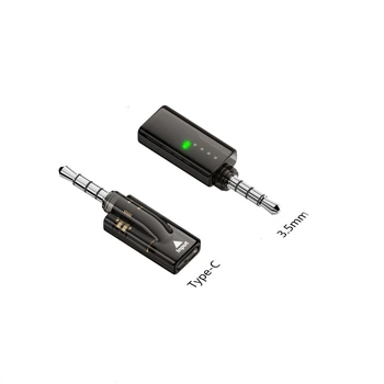 Аудіоадаптер перехідник Type-C Female на 3.5mm Male AUX з вбудованим DAC Chip