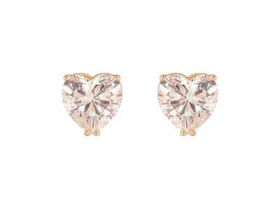 Сережки XUPING пусети M&L 18K "Кристальні серця" 10х10мм 303599