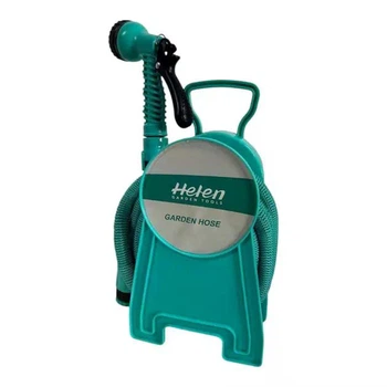 Шланг поливальний 15 м з котушкою та розпилювачем з 7 режимами Helen Garden Tools шланг садовий, що розтягується