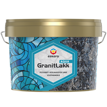 Акриловый лак для камня Eskaro Granit Lakk Aqua полуматовый 2.37л