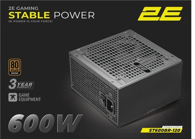 Блок питания 600 Вт, 2E Stable Power, Black (2E-ST600BR-120)