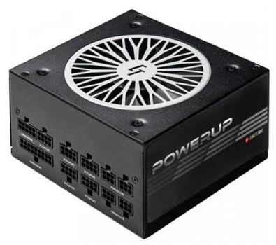Блок живлення 650 Вт, Chieftec PowerUP, Black, модульний, 80+ Gold, Active PFC, 120 мм, 3xMolex / 9xSATA / 2x6+2-pin / 2x4+4-pin / 1x20+4-pin, захист AFC/OCP/OPP/OTP/OVP/SCP/SIP/UVP, ATX 12V 2.53 (GPX-650FC)